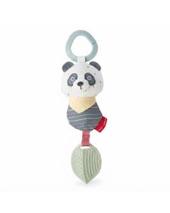 Skip Hop Bandana Buddies Chime And Teethe Panda Toy 0+ Monthss, Multi-Textured Fabrics, Soothing Chime Sounds - Multicolour