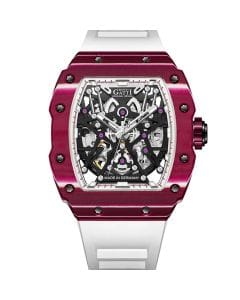 Bonest Gatti BG-9906 Automatic Watch, Carbon Fiber & Titanium Alloy Case, CITIZEN BT16-O5G Movement, 42-Hour Power Reserve, Synthetic Sapphire Crystal, Fluororubber Strap