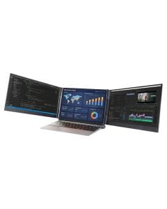 V2COM P7 Pro 15.6" FHD IPS Triple Laptop Monitor Extender, Dual Portable Screens, USB-C Connectivity, Foldable Design