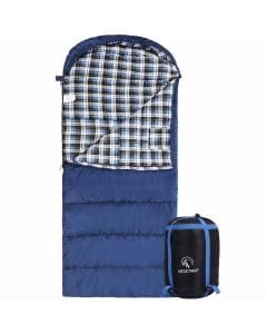 REDCAMP XL Cotton Flannel Sleeping Bag for Adults, Extra-Long 91 x 35 Inch Waterproof Envelope Sleeping Bag for Camping