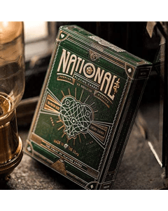 Theory II Green National Playing Cards, Premium Playing Card Deck, Elegant Green Design, High Quality Collectible Cards for Games & Card Enthusiasts