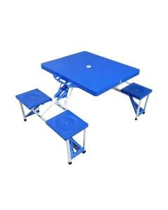 ALM Portable Folding Picnic Table with 4 Integrated Seats, Lightweight Outdoor Camping Table, Foldable & Travel-Friendly | ALM-PT4 | 0619091809227