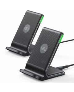 INIU Wireless Charger, 15W Fast Wireless Charging Station with Self-Adaptive LED Indicator, Universal Qi-Certified Charging Pad