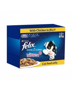 Purina Felix Kitten Chicken in Jelly 85g - Pack of 24
