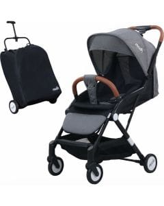 The Moon Brand Ritzi Lightweight Cabin Stroller - Compact Foldable Pushchair for Baby & Toddlers Up to 18 kg, 0 Months+, 5-Point Safety Harness