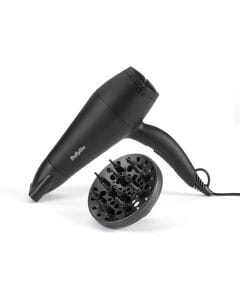 BaByliss Hair Dryer 2000W, Ionic Technology for Frizz-Free Hair, 2 Heat & Speed Settings - Black