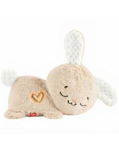 Fisher-Price Soothe n' Settle Bunny Baby Soother, Portable Plush Sound Machine with Rhythmic Motion, Music & Lights, Newborn+