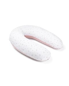 Doomoo Buddy Nursing Pillow, Multi-functional, Ergonomic Design, Removable Cover, Comfortable, Soft And Flexible - Flower Pink