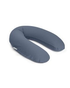 Doomoo Buddy Nursing Pillow, Multi-functional, Ergonomic Design, Removable Cover, Comfortable, Soft And Flexible - Tetra Jersey Blue