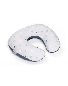 Doomoo Softy Nursing Pillow, Ultra-Soft And Compact Design, Long-Lasting Product With Refill Option, Easy Microbead Refilling System - Blue Gray Moon