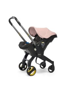 Doona Infant Car Seat And Stroller, Folds And Unfolds With The Click Of A Button, Removable And Washable Textiles, 5-point Harness - Blush Pink