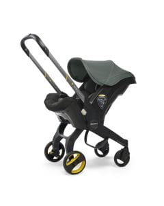 Doona Infant Car Seat And Stroller, Folds And Unfolds With The Click Of A Button, Removable And Washable Textiles, 5-point Harness - Slate Green