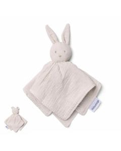 Doomoo You and Me Security Blanket, Dual Fabric Design For Familiar Comfort, Supports Day And Night Routine Building, Easy For Small Hands To Hold - Almond
