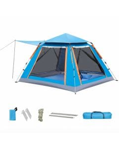 Beauenty Pop-Up Camping Tent for 2–4 People, Waterproof Instant Cabin Shelter with Sun Protection