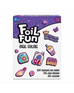 Skillmatics Foil Fun Girl Power DIY Craft Kit - Creative Sparkle Art Set for Girls 7-13, Includes 80