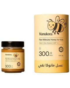 Manukora Raw Manuka Honey for Kids, 300+ MGO, Pure New Zealand Manuka Honey - 250g