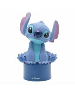 Lexibook Disney Stitch Nightlight & Speaker with Colour-Changing LED, Soft Glow Bedside Lamp Blue