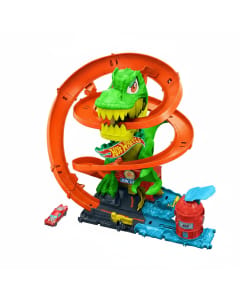 Hot Wheels City T-Rex Blaze Battle Playset with Die-Cast Truck