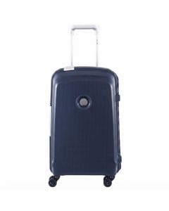 Delsey Belfort Plus 55cm Cabin Trolley Case, 4-Wheel Carry-On Spinner Luggage, Durable Hard, High-Resistance Hard Shell, TSA Combination Lock | Blue