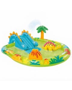 Intex Dinosaur Playcenter Inflatable Pool, 191 x 152 x 58cm, Colorful Dinosaur Water Park, Blue