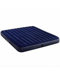 Intex Classic Downy Inflatable Airbed, Full Size 1.37m x 1.91m x 25cm, Durable Mattress, R.Blue