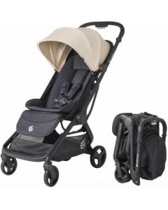 Ergobaby Metro 3 Compact Stroller, Fully Adjustable Seating And Leg Support, One-Hand Ultra-Compact Folding System - Natural Beige