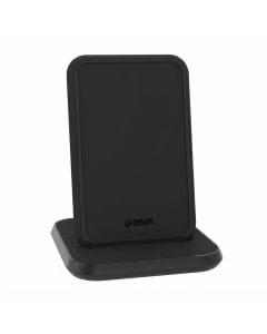 ZENS Aluminium 10W Qi Wireless Charging Stand, Black Fast Charger for iPhone, Samsung and Qi-Compatible Devices