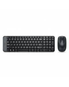 Logitech MK220 Compact Wireless Keyboard and Mouse Combo Black 2.4 GHz with Unifying USB Receiver - Black