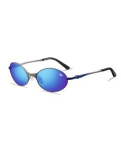 Belvoir & Co Sprint Grey Ice Blue Full Frame Sunglasses, Unisex UVA/UVB Protected Lenses, Stainless Steel Frame