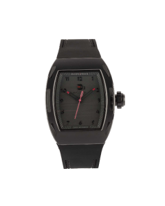 Overdrive D3 Edition D3-SS-EBB Watch, 40mm Stainless Steel Case, Swiss Ronda 763H3 Quartz Movement, Black Dial, Rubber Strap, 50m Water Resistant