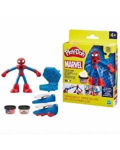 Play-Doh Marvel Spider-Man Thwip Squisher Set with Bendy Action Figure, 2 Cans of Modeling  4 years and up, Non-toxic plastic and modeling compound