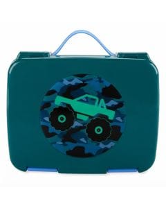Skip Hop Truck Spark Style Bento Lunch Box 3+ Years, Easy Open And Close Latches, Flexible Carry Handle - Multicolour