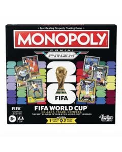 Monopoly Panini Prizm: FIFA World Cup 2026 Edition Board Game with Exclusive Trading Cards, Soccer  8+, 2-4 Players