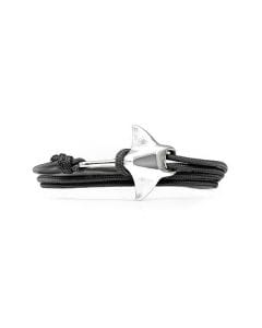Cape Clasp Manta Ray Bracelet, Sterling Silver Marine Clasp, Ocean Inspired Adjustable Cord Bracelet, Durable One Size Fit, Made in USA