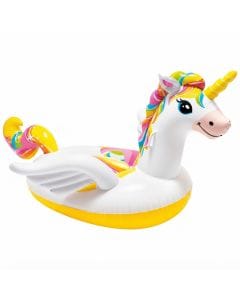 Intex Unicorn Pool Float, Large Inflatable Ride-On Pool Lounger for Kids & Adults, Multicolor