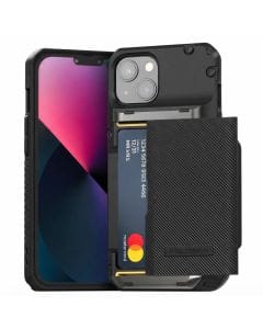 VRS Design Damda Glide PRO Wallet Case for iPhone 13, Semi-Automatic Sliding Card Holder with Shockproof Protection