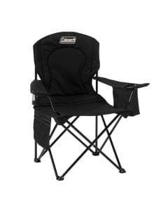 Coleman Folding Camping Chair, Portable Outdoor Chair with Steel Frame, Armrests and Cup Holder, Comfortable Seating for Camping, Garden and Travel | Black