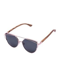 Qwood Cat Eye Sunglasses, Pink Frame with Polarized Lenses, Stylish UV Protection Eyewear for Women