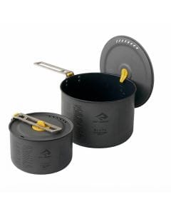 Sea to Summit Frontier UL Two-Pot Set, 1.3L and 3L Lightweight Hard-Anodized Aluminum Camping Cookware