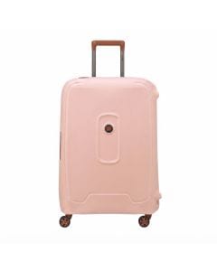 Delsey Moncey 69cm 4-Wheel Hardside Trolley Case - Durable Recycled Polypropylene Luggage, TSA Combination Padlock