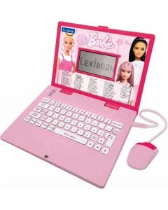 Lexibook Barbie Educational Laptop for Kids, Bilingual English/Italian Toy, 124 Learning Pink