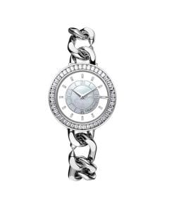 CIGA Design D Series Sparkle Women Quartz Watch, 33.9mm Stainless Steel Case & Bracelet, White MOP Dial, Mineral Crystal, 30M Water Resistant