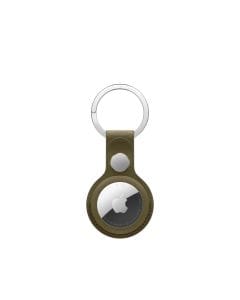 Apple AirTag FineWoven Key Ring, Durable Micro-Twill Fabric with Stainless Steel Ring, Secure AirTag Holder | Dark Olive - MKG24ZM/A