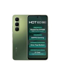 Infinix Hot 60 5G  Smartphone (X6726B)  128GB+6GB RAM, MediaTek Dimensity 7060, 6.7" 120Hz Display, 50MP Camera, 5200mAh Battery | Tundra Green