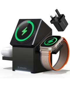 ZEEHOO CubeTrick-X 3-in-1 Magnetic Charging Station, 15W Fast Wireless Charger for iPhone 16, 15, 14 and Compatible Devices