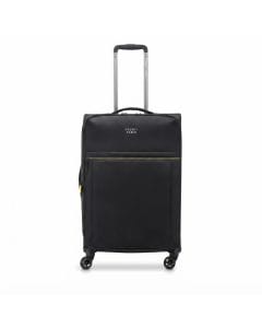 Delsey Brochant 3.0 Expandable 4-Wheel Trolley, Medium 67cm - Lightweight & Water-Resistant, Water-resistant durable fabric | Deep Black