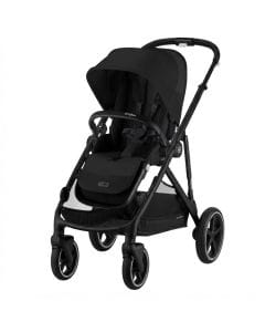 Cybex Gold Gazelle S Versatile Convertible Double Stroller, XXL Sun Canopy, Over 20 Configurations, Adapts as Your Family Grows, Smooth Comfortable Ride | Moon Black 