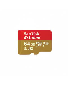 SanDisk Extreme MicroSD UHS-I 64GB Card for 4K Video, 170MB/s Read, 80MB/s Write - Red/Gold