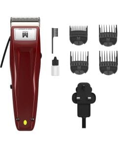 Moser 1400 Professional Mains-Operated Hair Clipper Set Star Blade, Powerful Motor, 5-Position MultiClick | Burgundy