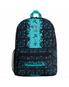 Minecraft Kids School Backpack for Boys & Girls, Official Licensed Gamer Daypack with Padded Straps
